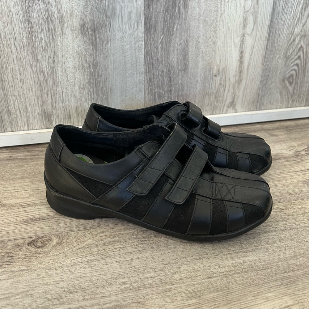 Aetrex Essence E830 shoe Womens 8.5 Wide black leather comfort orthopedic